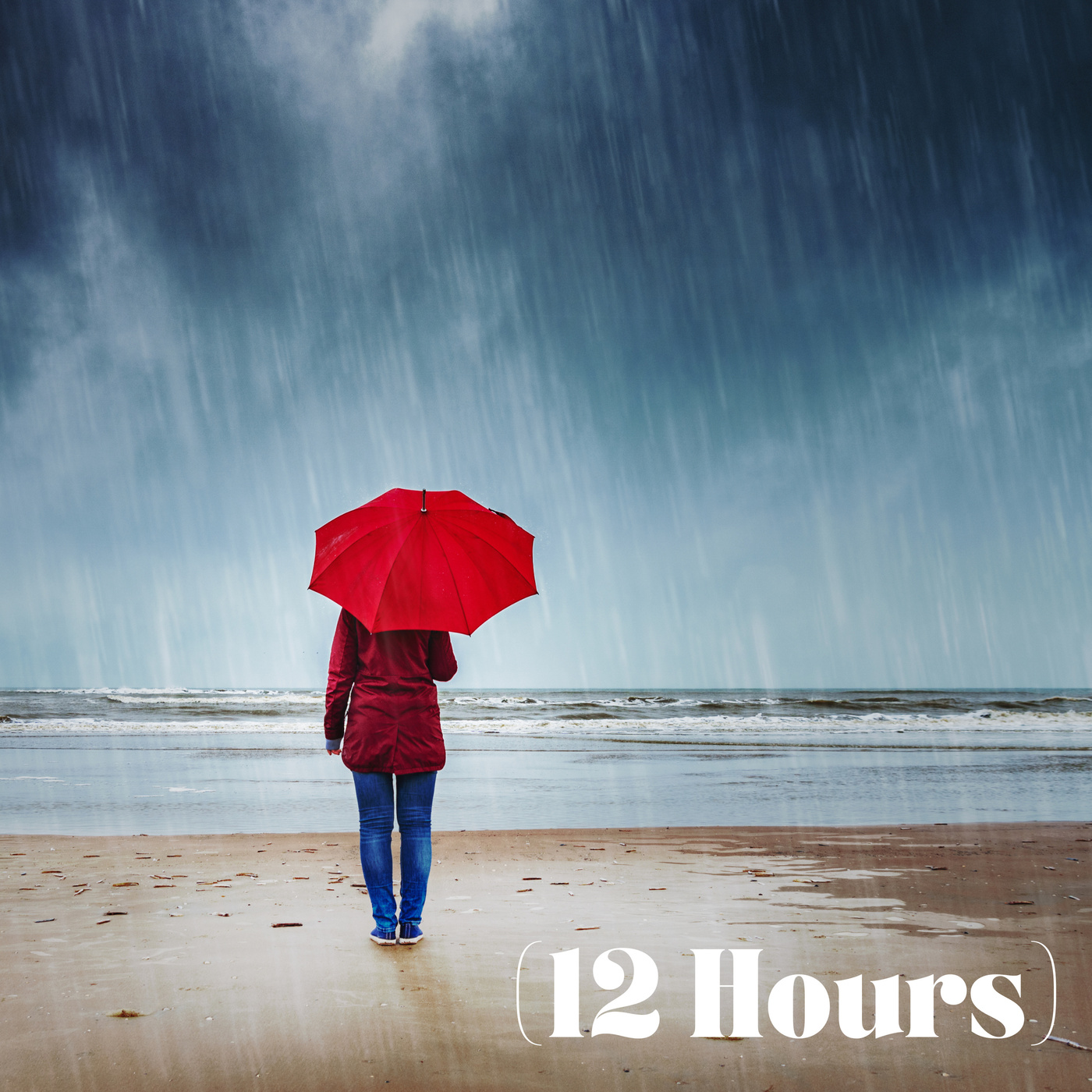 Rain Drizzling on Gentle Beach Tides | Sleep Sound (12 Hours)